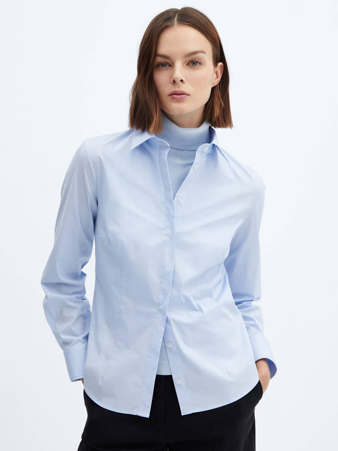 

MANGO Full Sleeves Casual Shirt, Blue