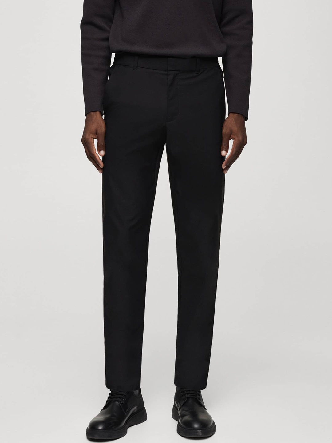 

MANGO MAN Solotex Slim Fit Trousers, Black