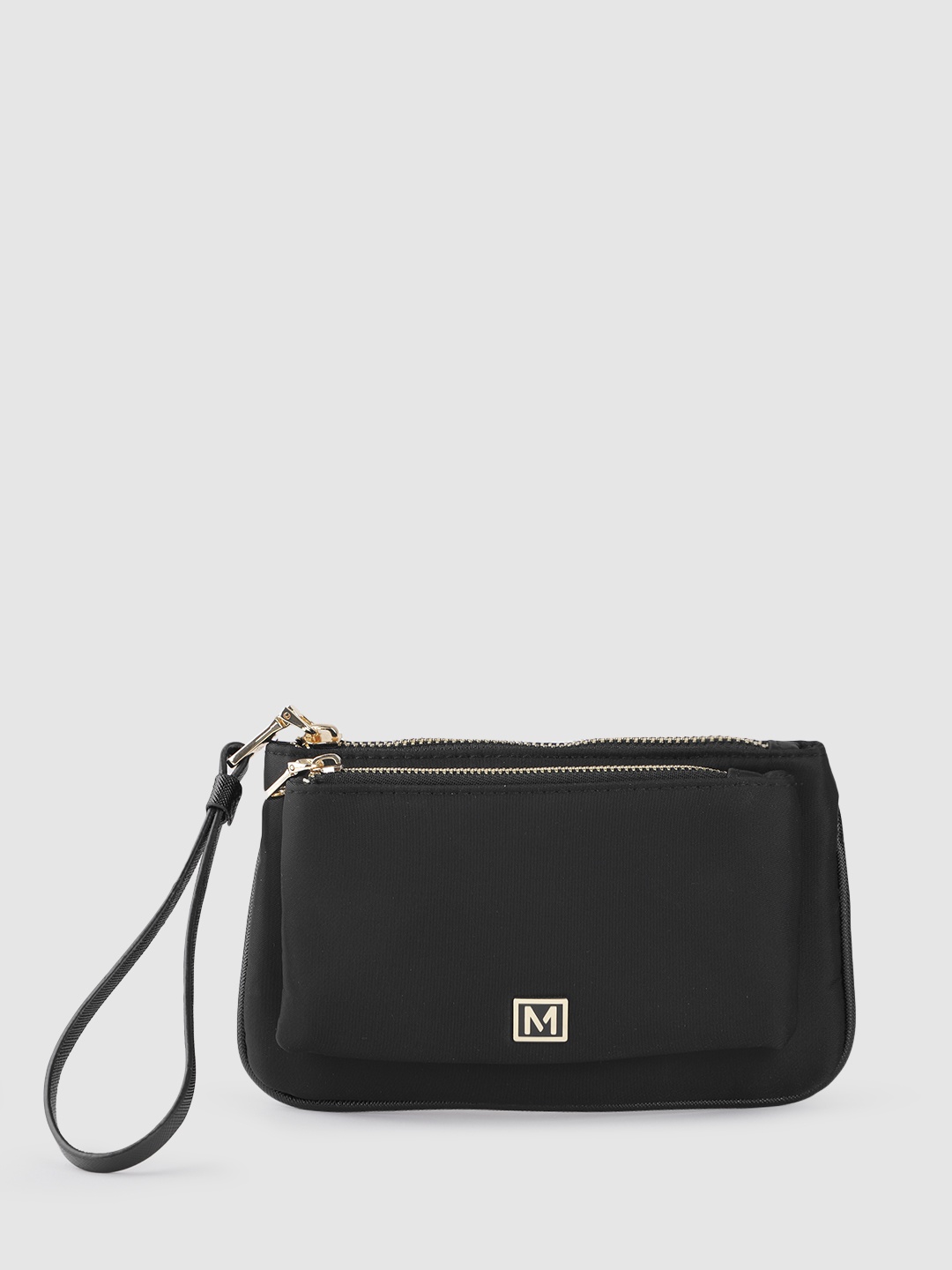 

MANGO Women Zip Around Wallet, Black