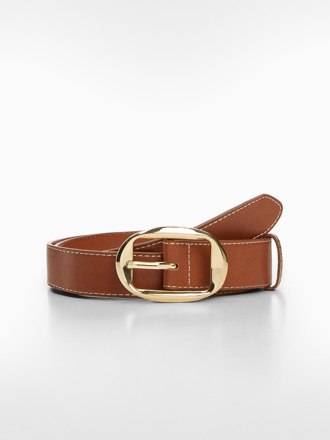 

MANGO Women Solid Belt, Brown