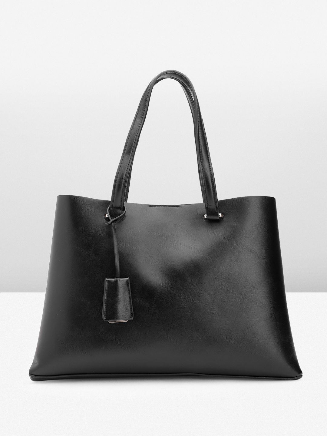 

MANGO Structured Shoulder Bag, Black