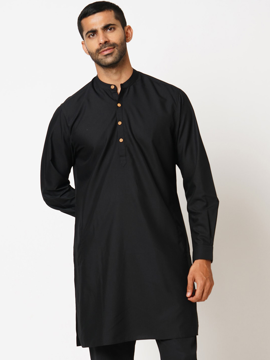 

Indivisual Clothing Men Regular Kurta with Trousers, Black