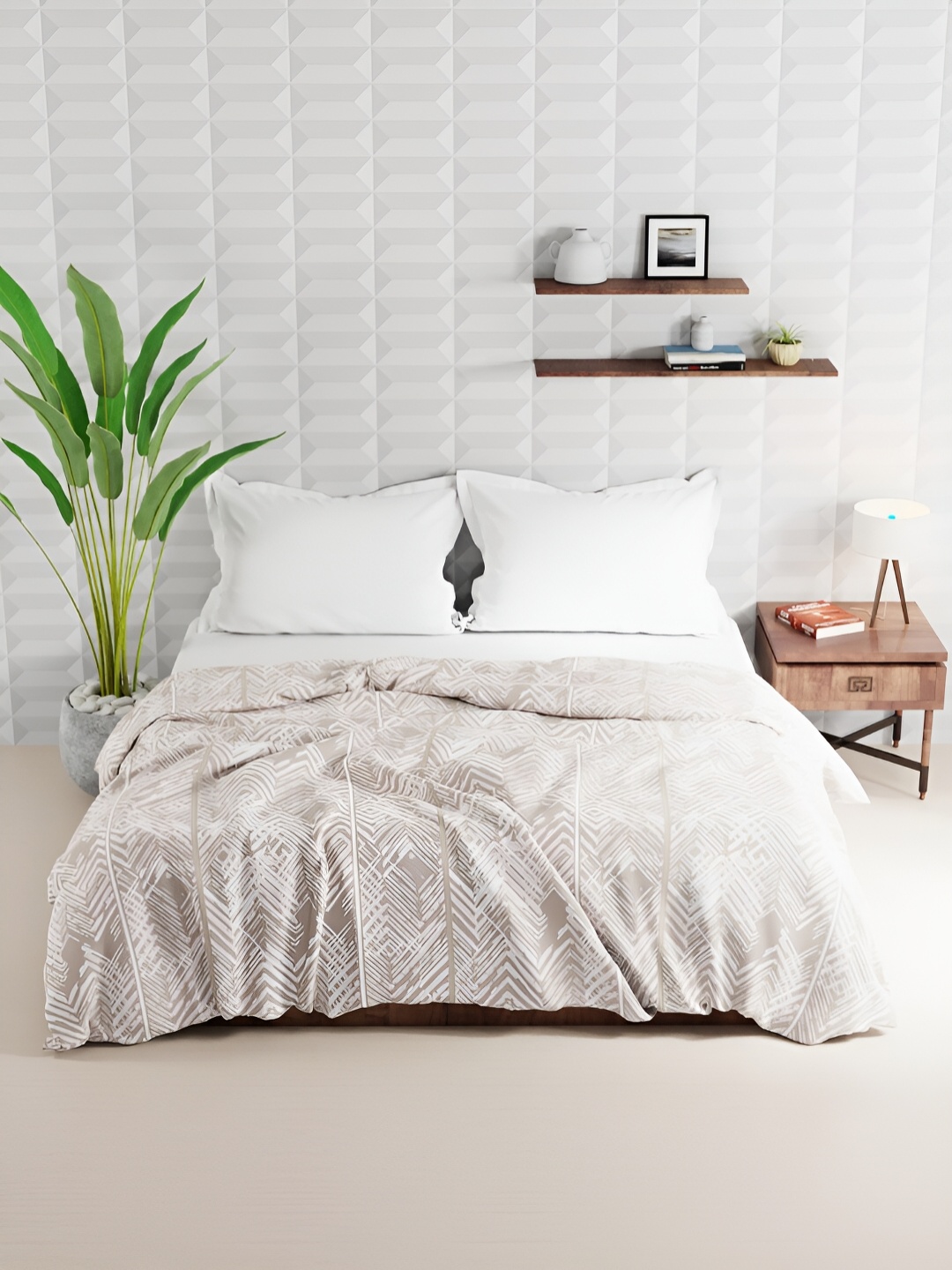 

BIANCA Pink & Off White AC Room 150 GSM Double Bed Comforter