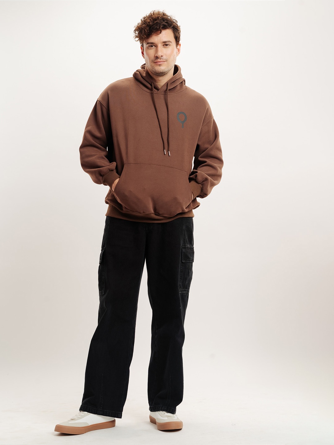 

FREAKINS Men Hooded Sweatshirt, Brown