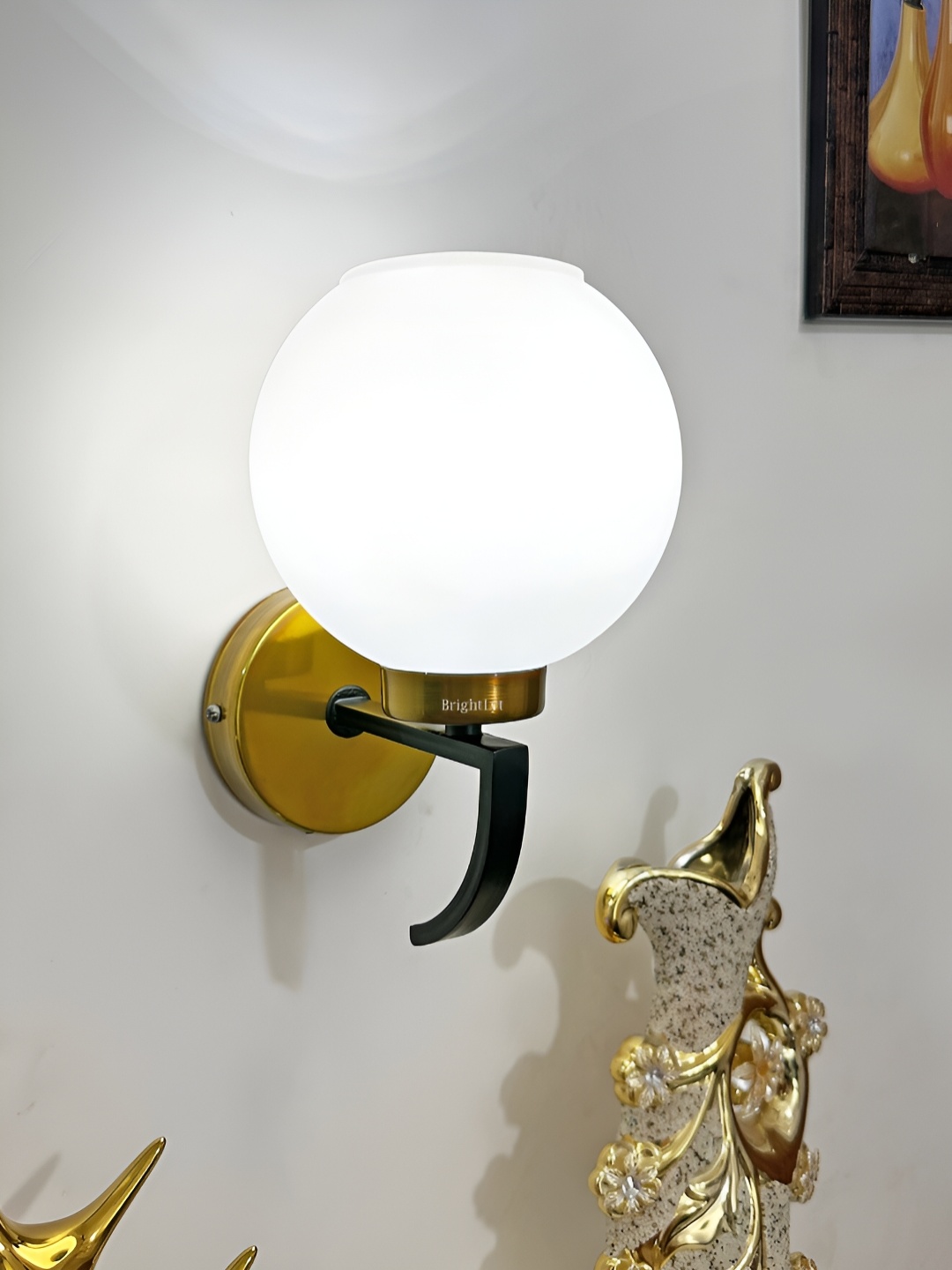 

BrightLyt White Metal Spherical Wall Lamp