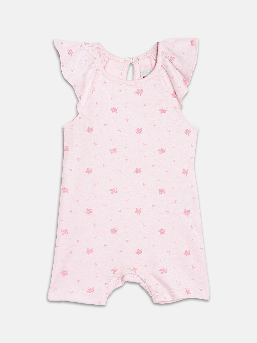 

Broon Infant Girls Printed Organic Cotton Romper, Pink