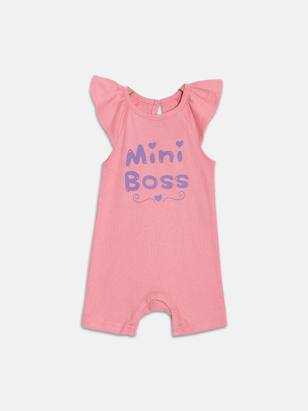 

Broon Infant Girls Printed Organic Cotton Romper, Pink
