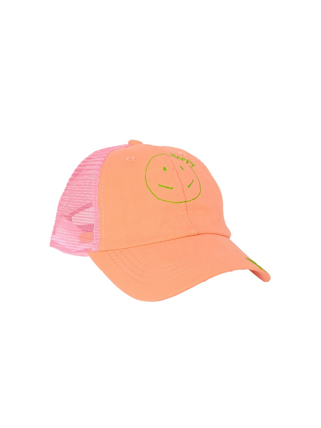 

KID-O-WORLD Unisex Kids Printed Baseball Cap, Peach
