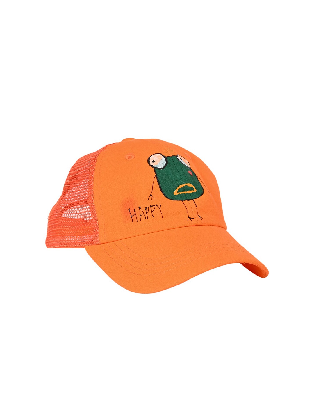 

KID-O-WORLD Unisex Kids Printed Baseball Cap, Orange