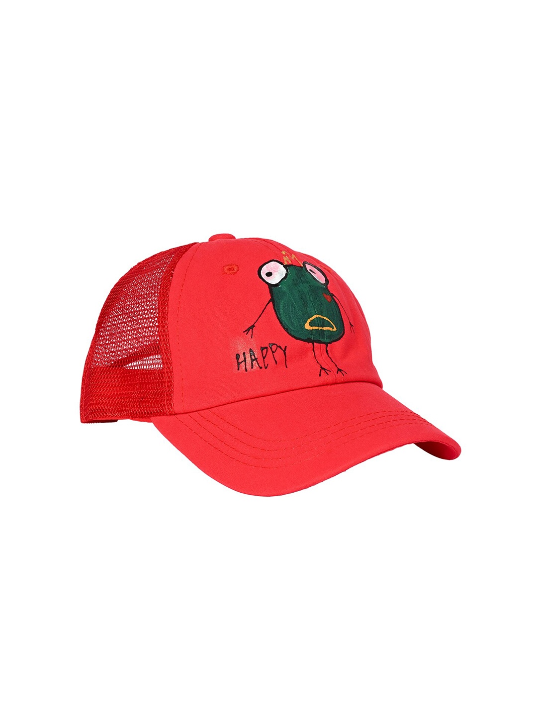 

KID-O-WORLD Unisex Kids Printed Baseball Cap, Red
