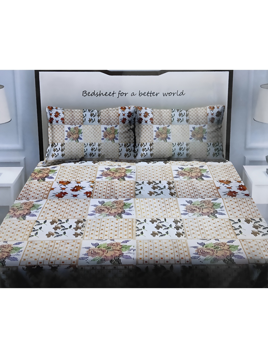

Signature Red & White Floral 150 TC Queen Bedsheet with 2 Pillow Covers