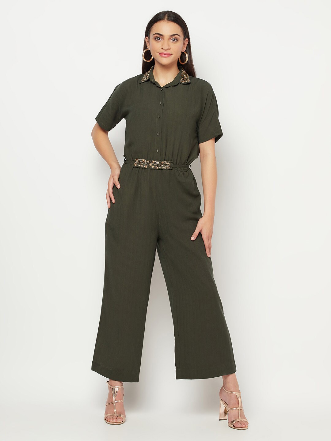 

SQew Culotte Jumpsuit, Olive