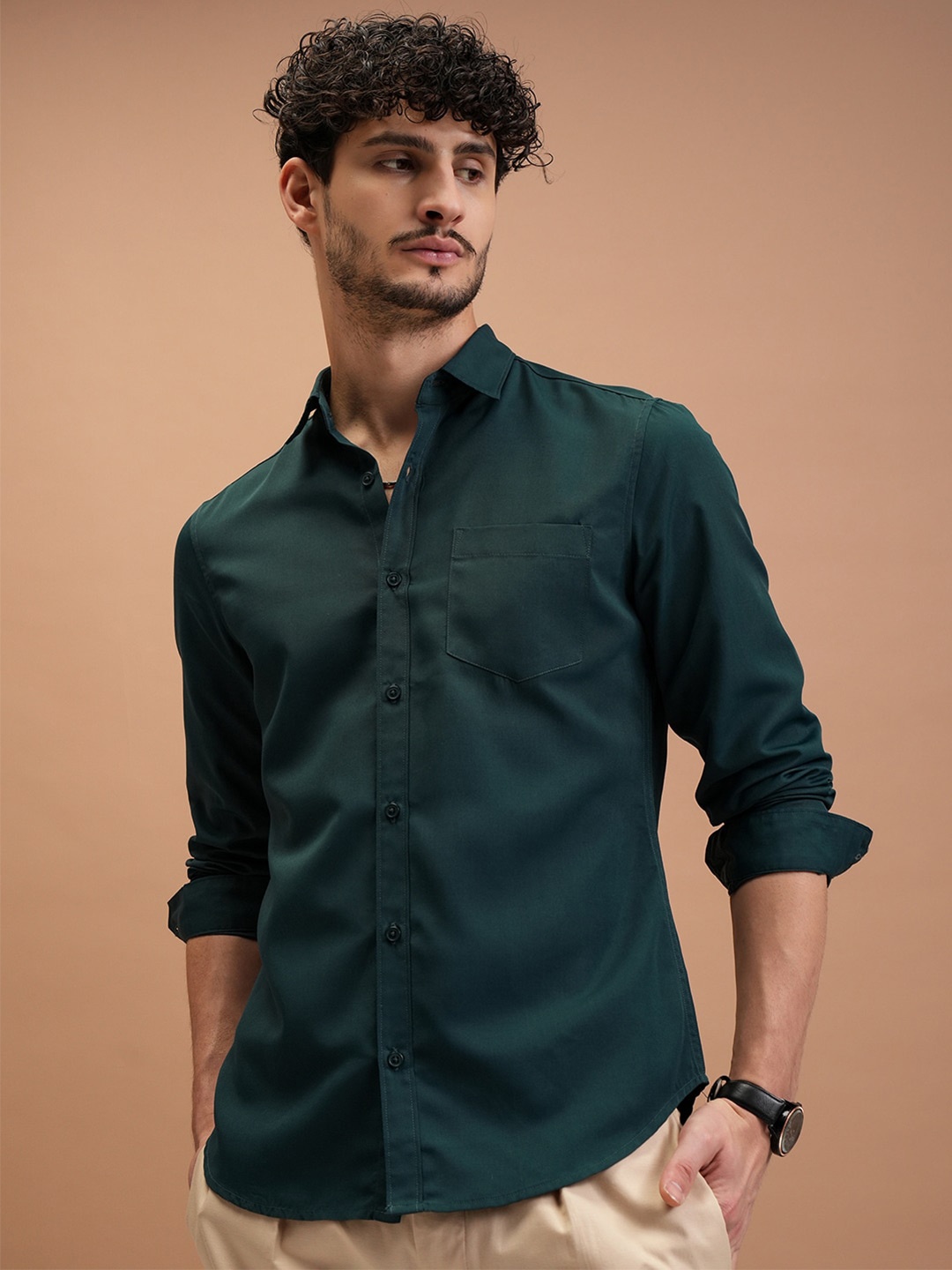 

Highlander Men Slim Fit Shirt, Teal