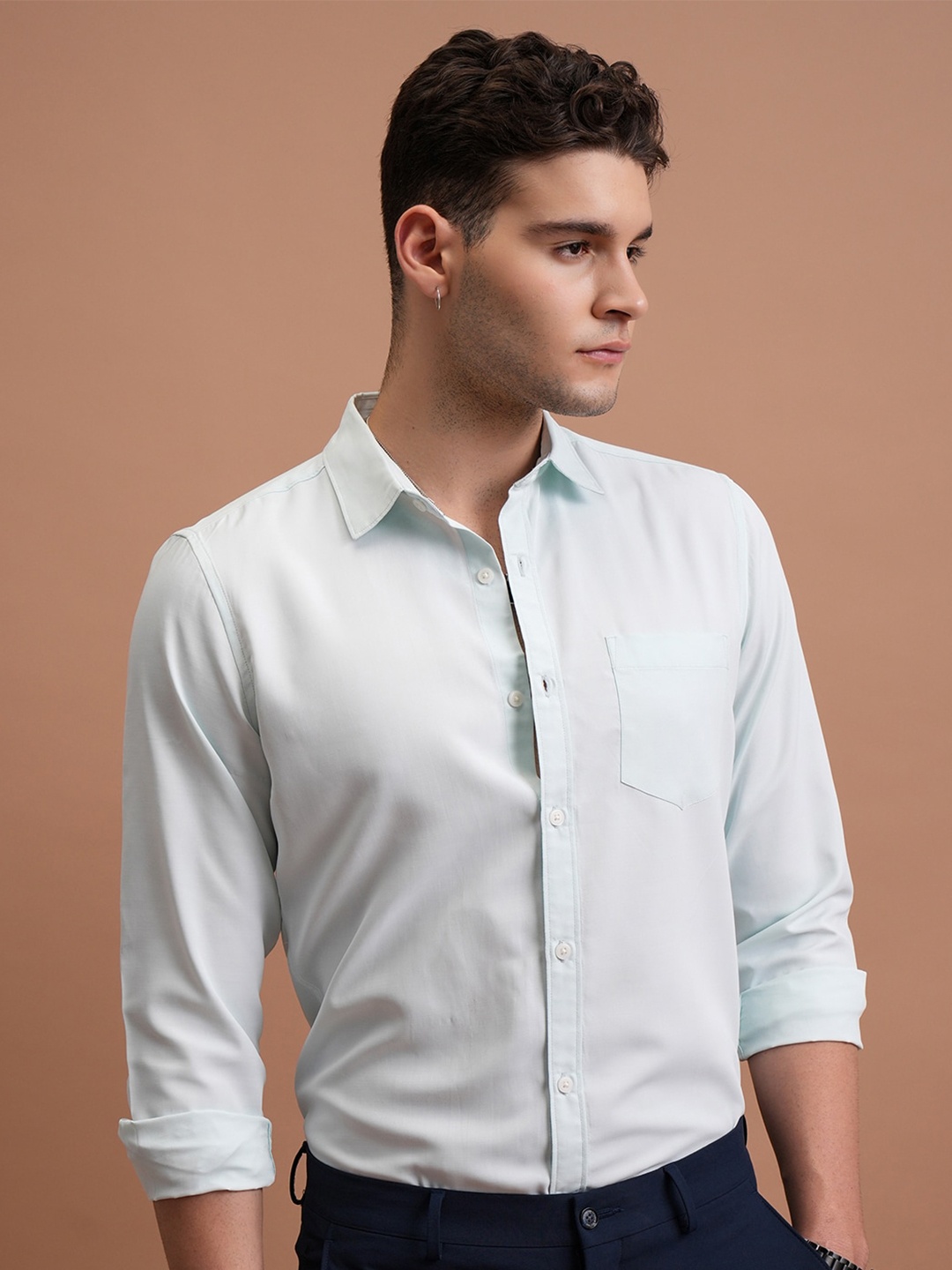 

HIGHLANDER Slim Fit Shirt, Blue