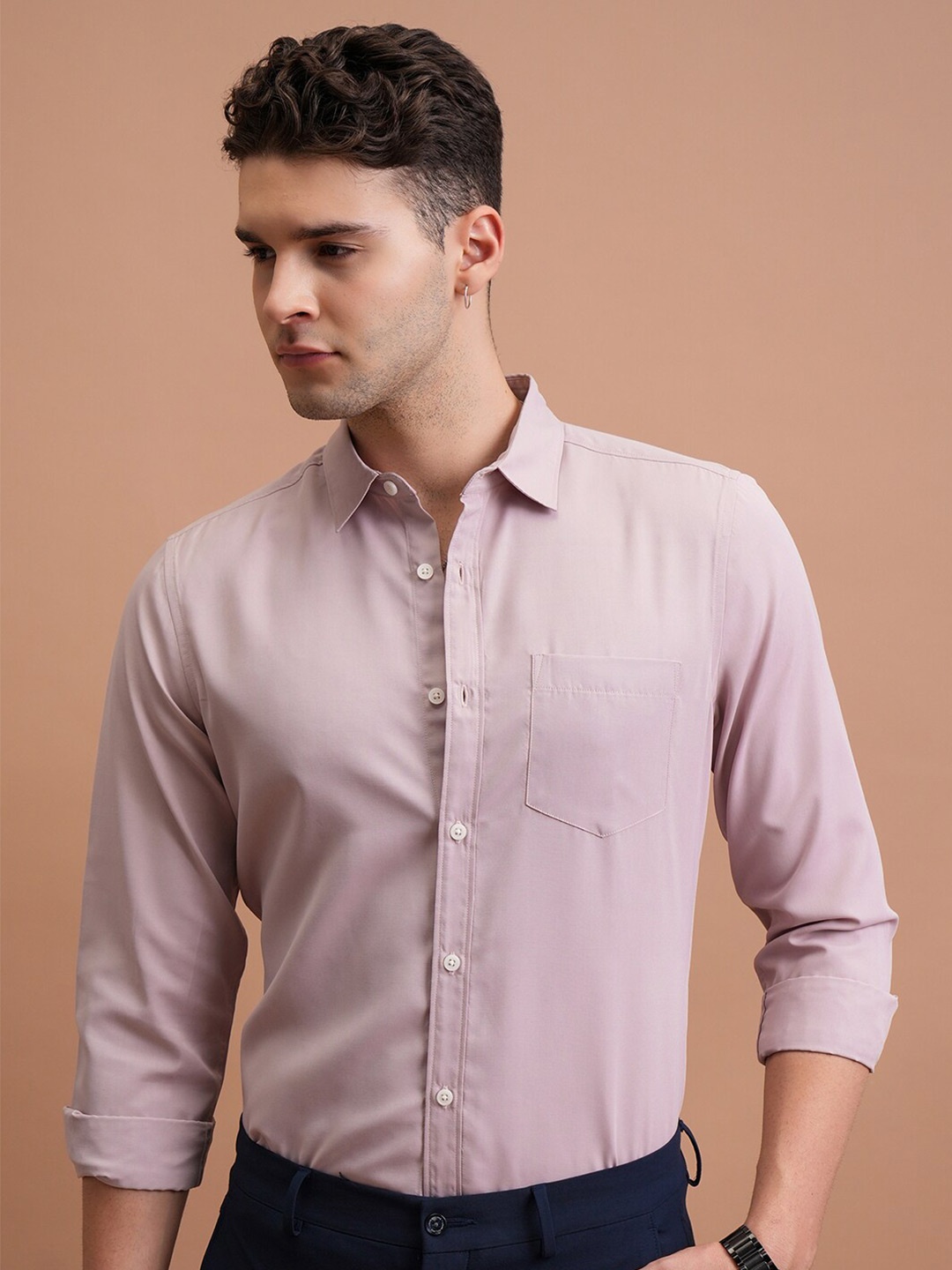 

Highlander Men Dirty Slim Fit Shirt, Pink