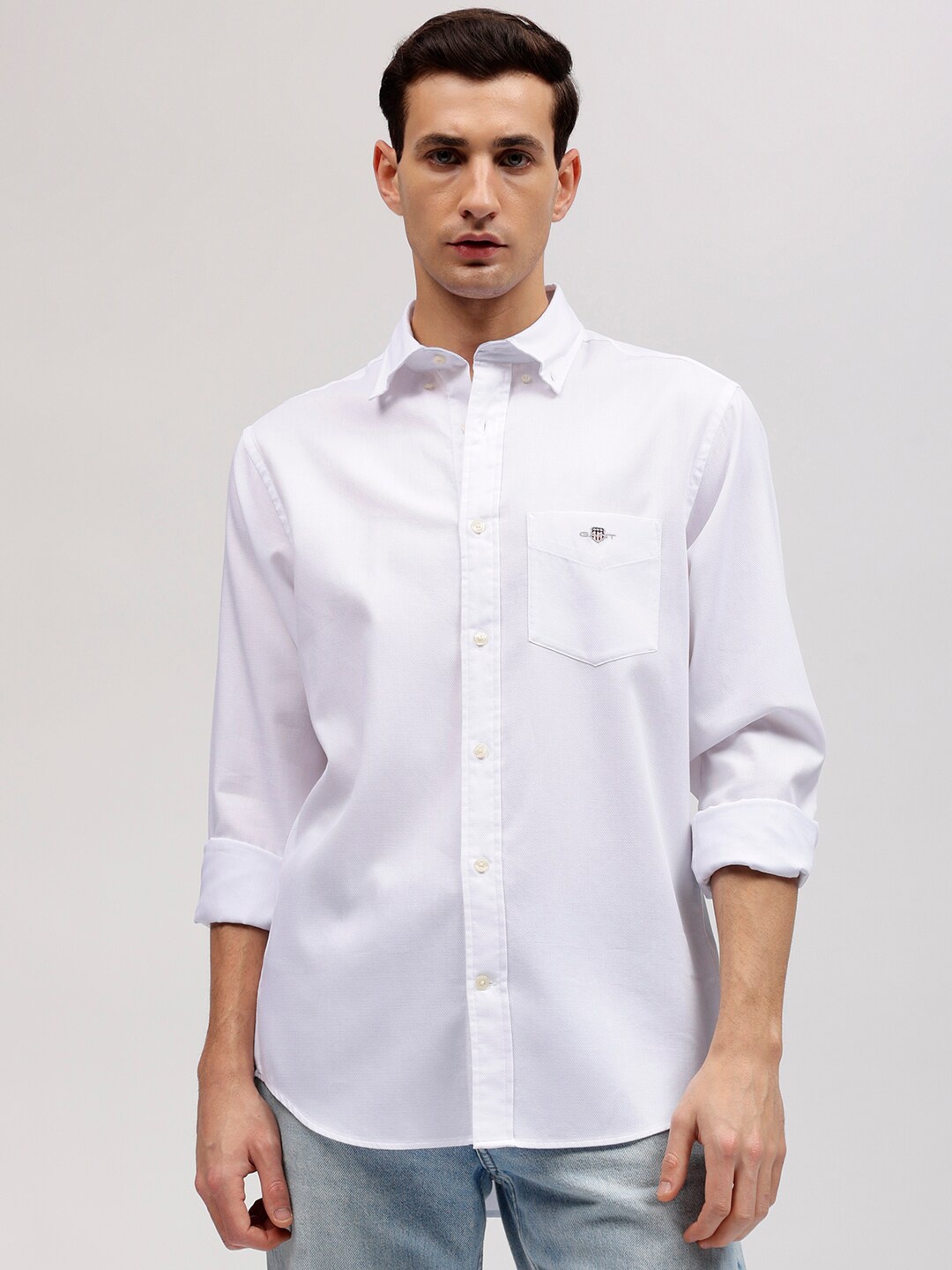 

GANT Regular Fit Button Down Casual Shirts, White