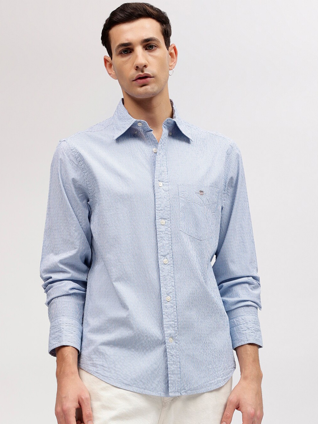 

GANT Regular Fit Button Down Striped Shirts, Blue
