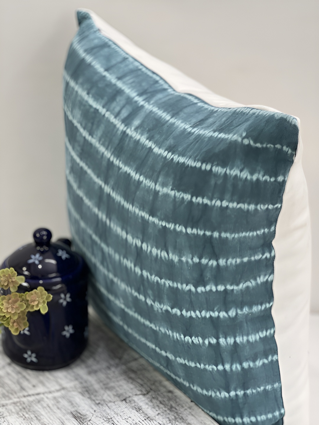 

SLEEPY THREADS Blue & White Striped Square Cushion Covers