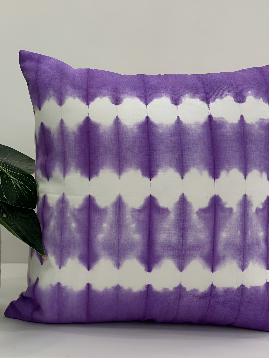 

SLEEPY THREADS Purple & White Abstract Square Cushion Covers