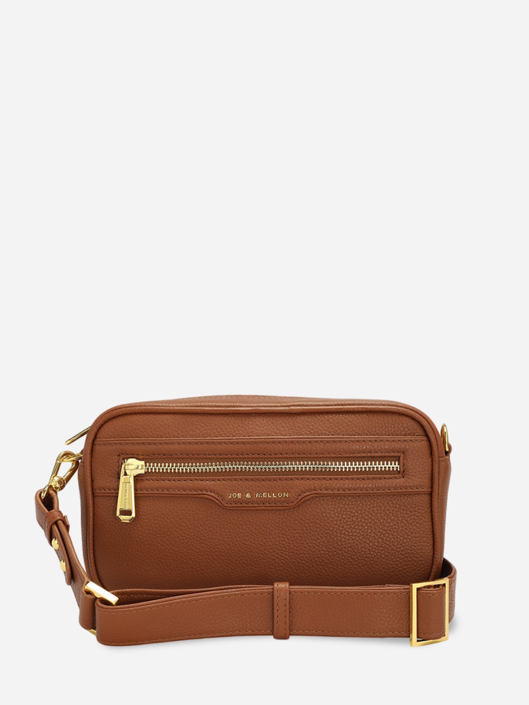 

Joe & Mellon Leather Structured Sling Bag with Bow Detail, Brown