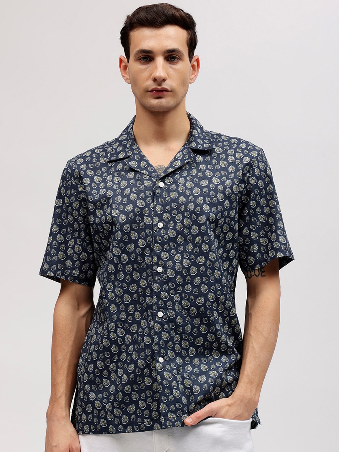 

LINDBERGH Men Floral Opaque Printed Casual Shirt, Blue