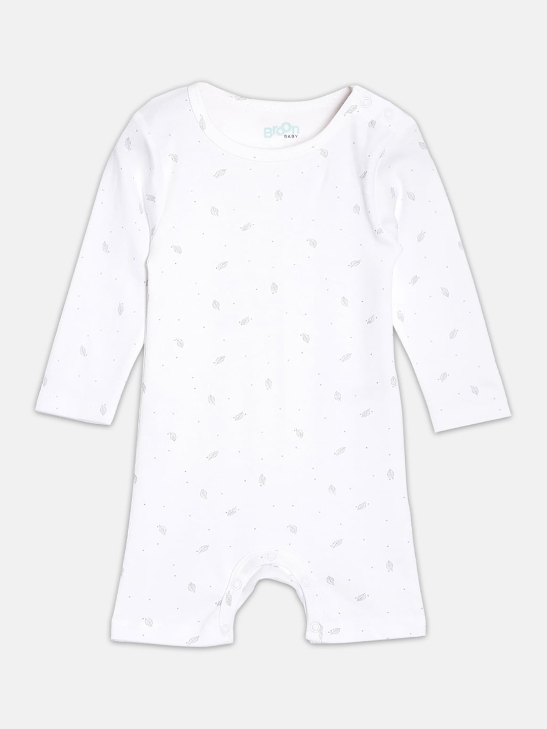 

Broon Infant Boys Printed Cotton Romper, White