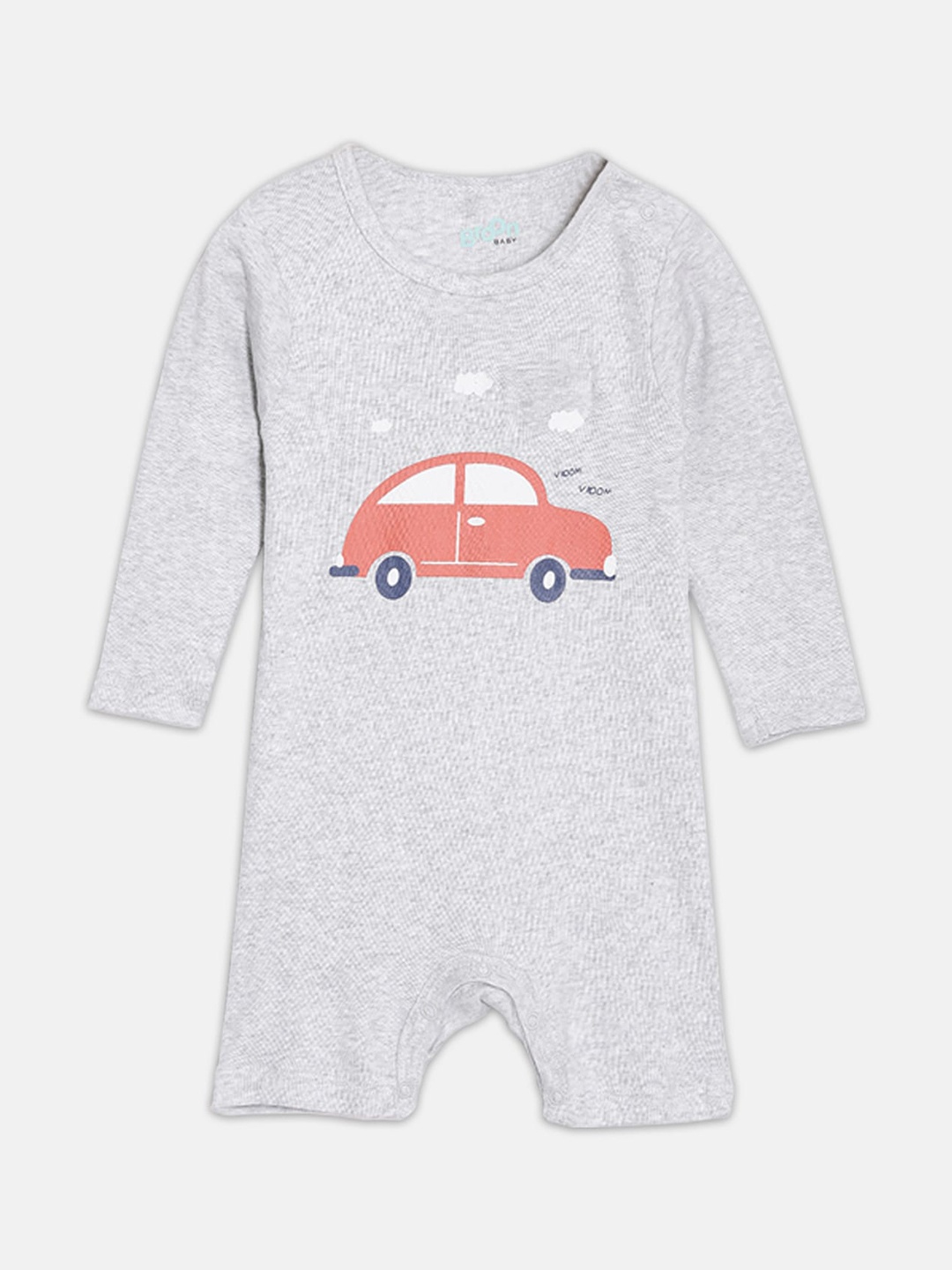 

Broon Infant Boys Printed Cotton Romper, Grey