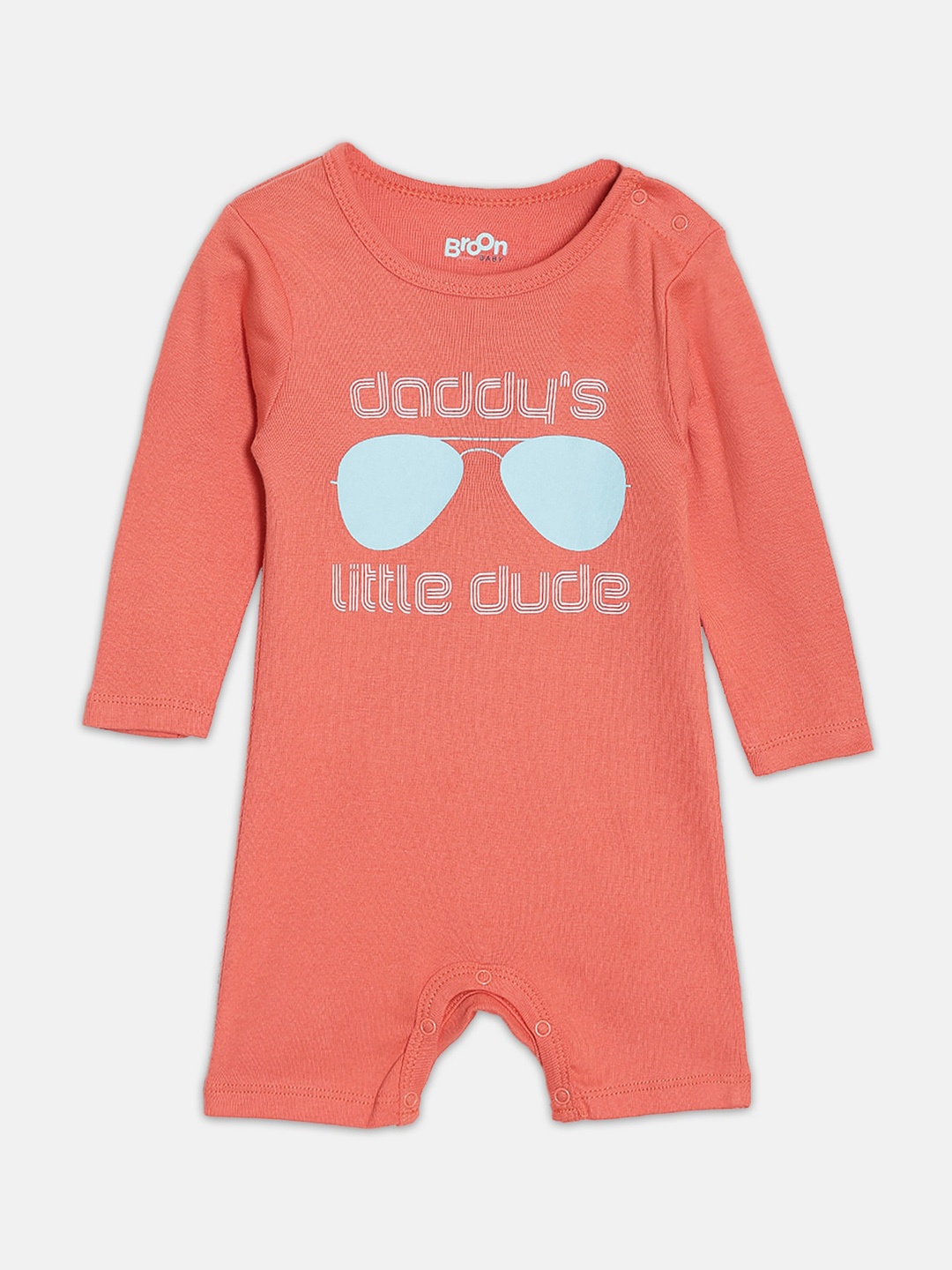 

Broon Infant Boys Printed Cotton Romper, Fuchsia