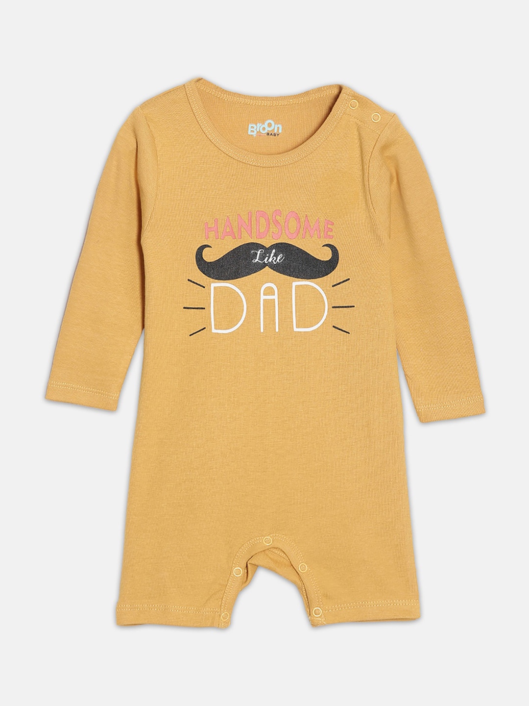 

Broon Infant Boys Printed Cotton Romper, Mustard