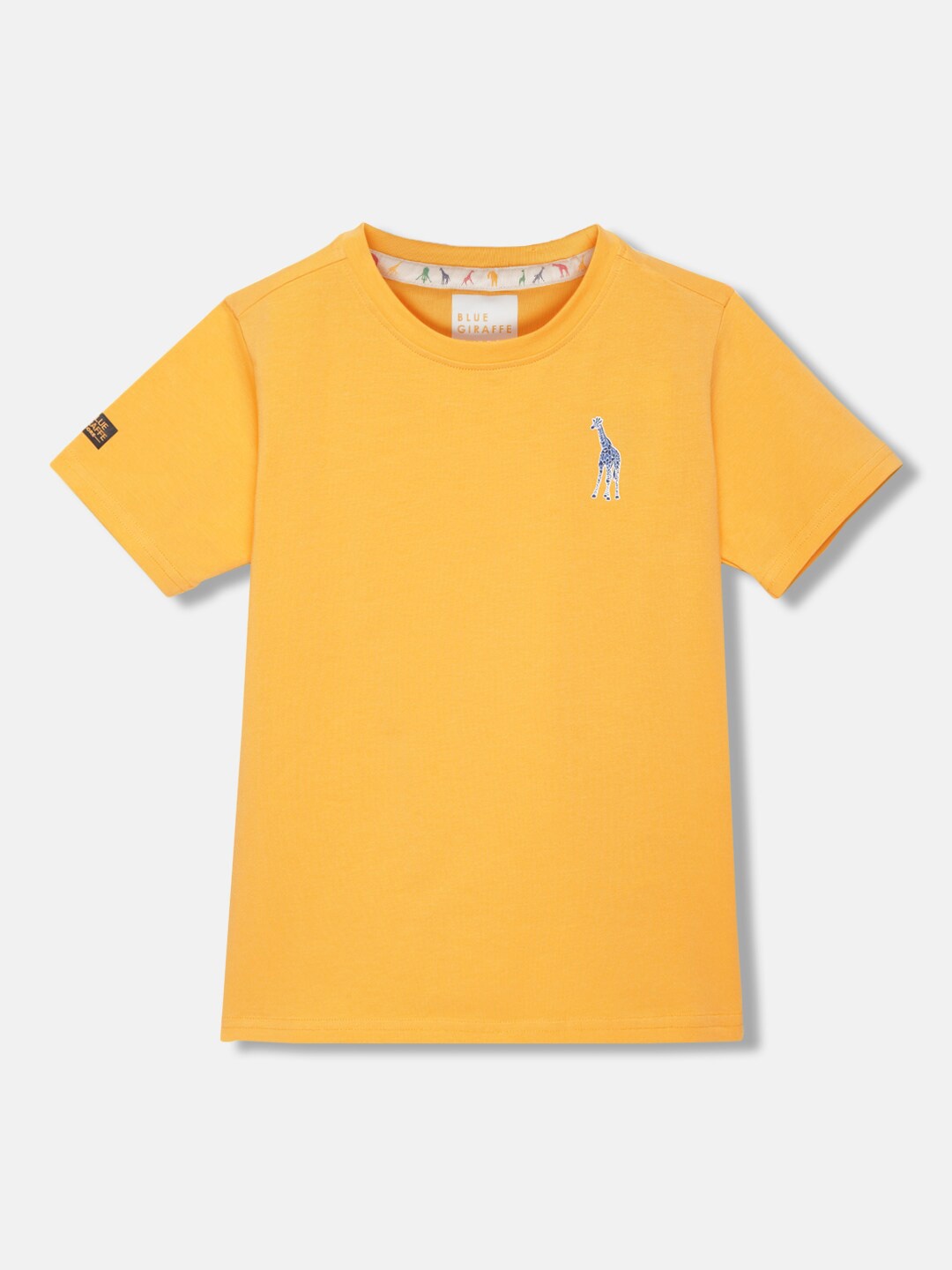 

Blue Giraffe Boys Raw Edge T-shirt, Yellow