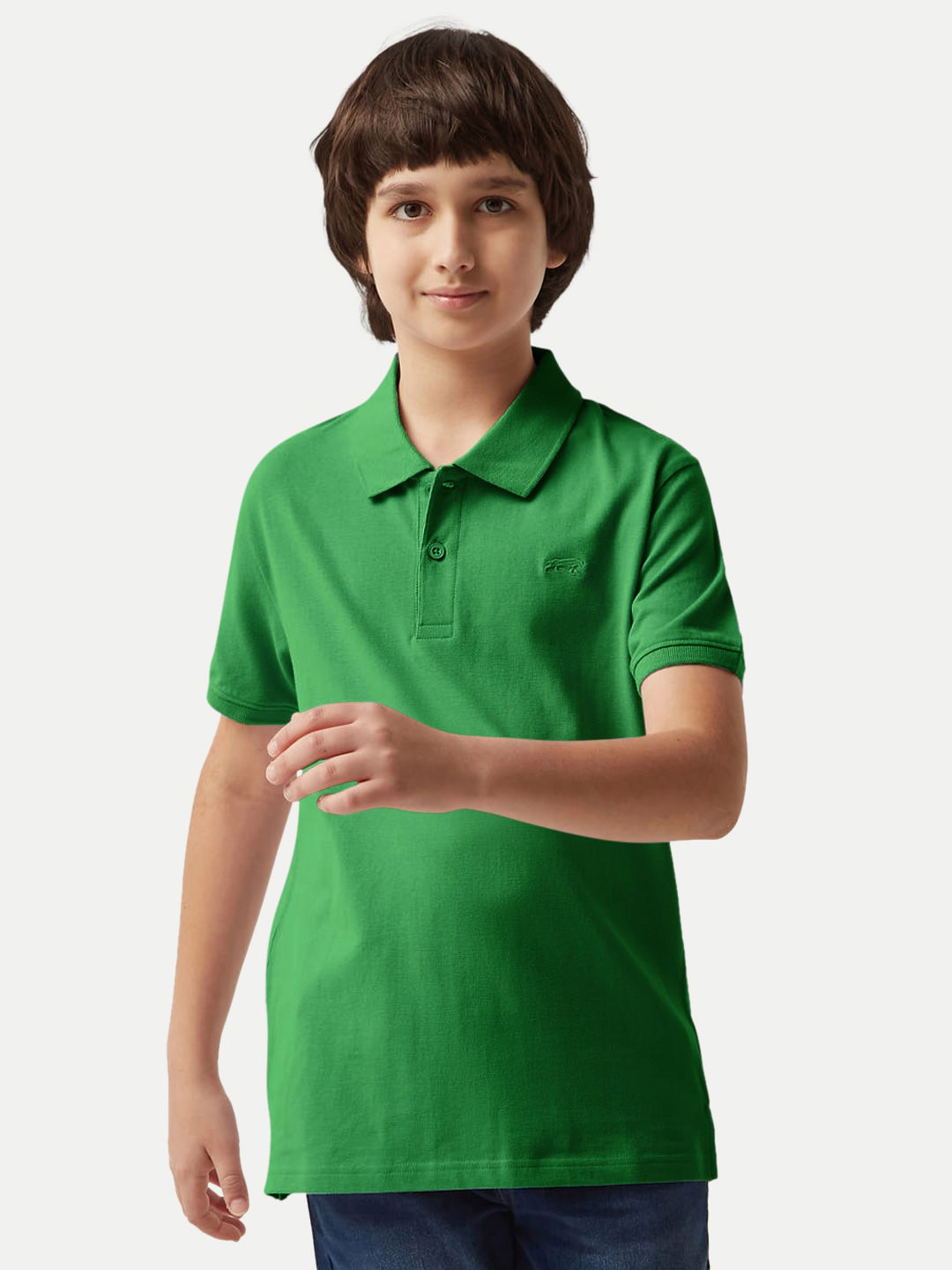 

BAESD Boys Polo Collar Extended Sleeves T-shirt, Green
