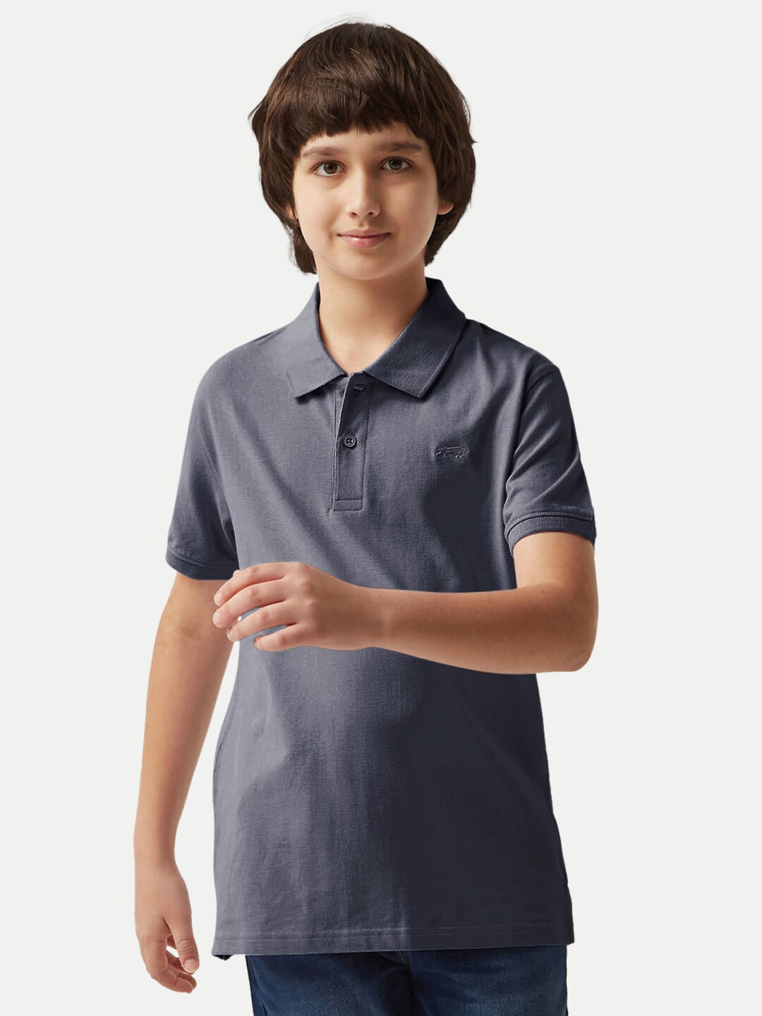 

BAESD Boys Polo Collar T-shirt, Grey