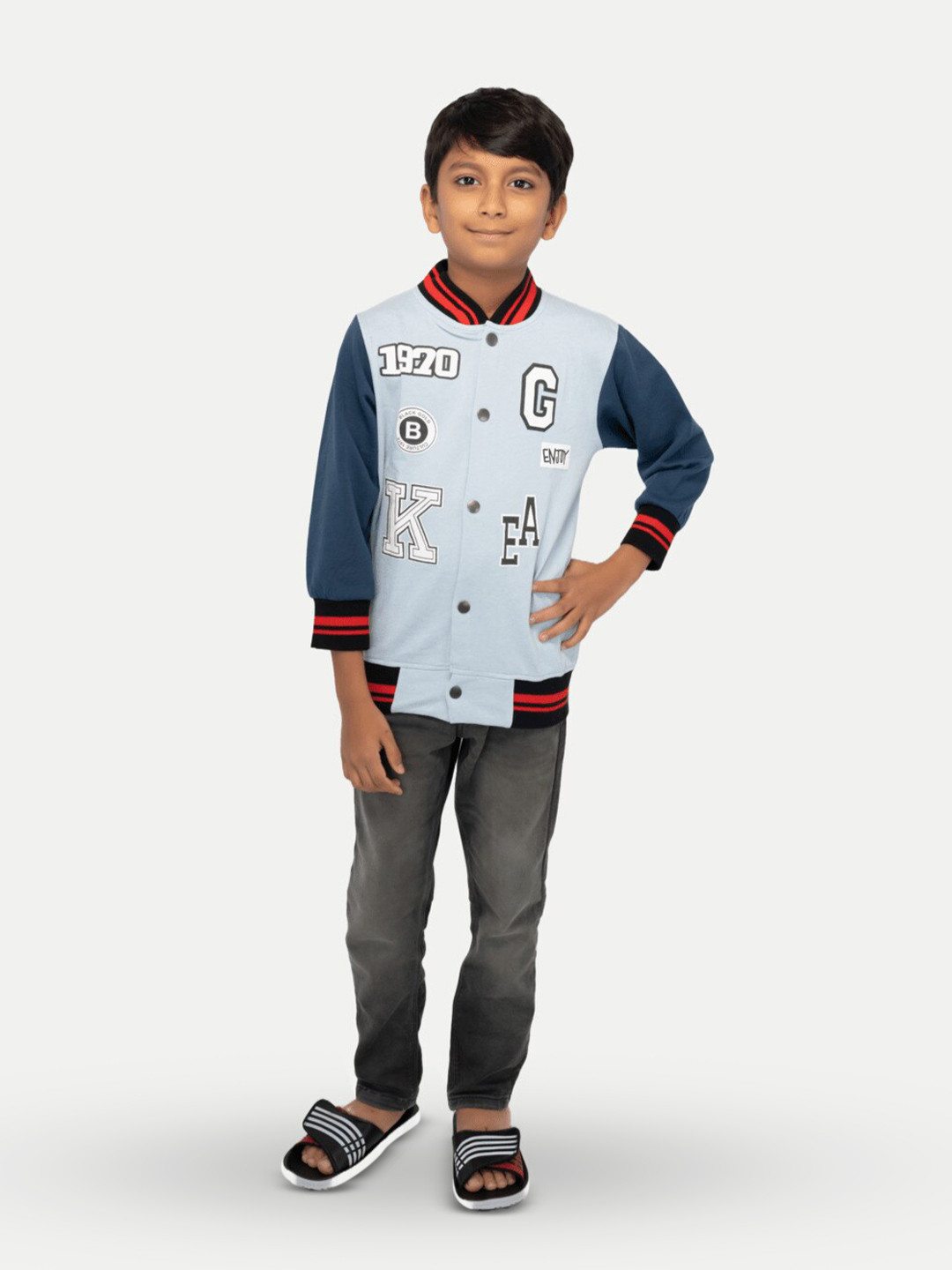 

BAESD Boys Printed Applique T-shirt, Blue
