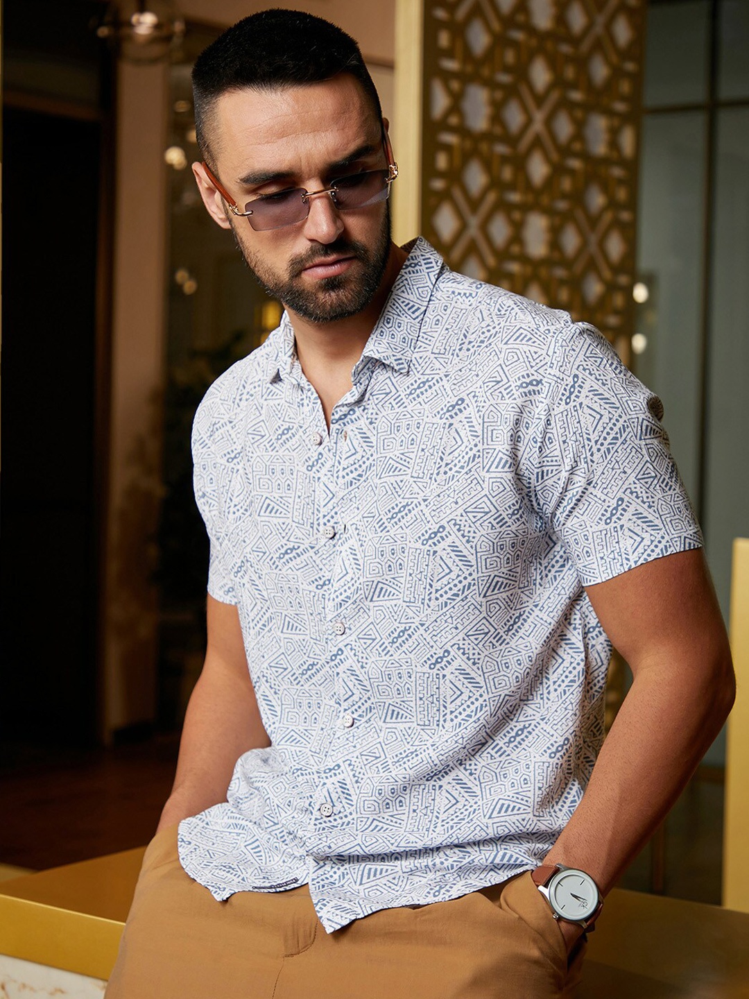 

Campus Sutra Men Classic Opaque Printed Casual Shirt, Multi