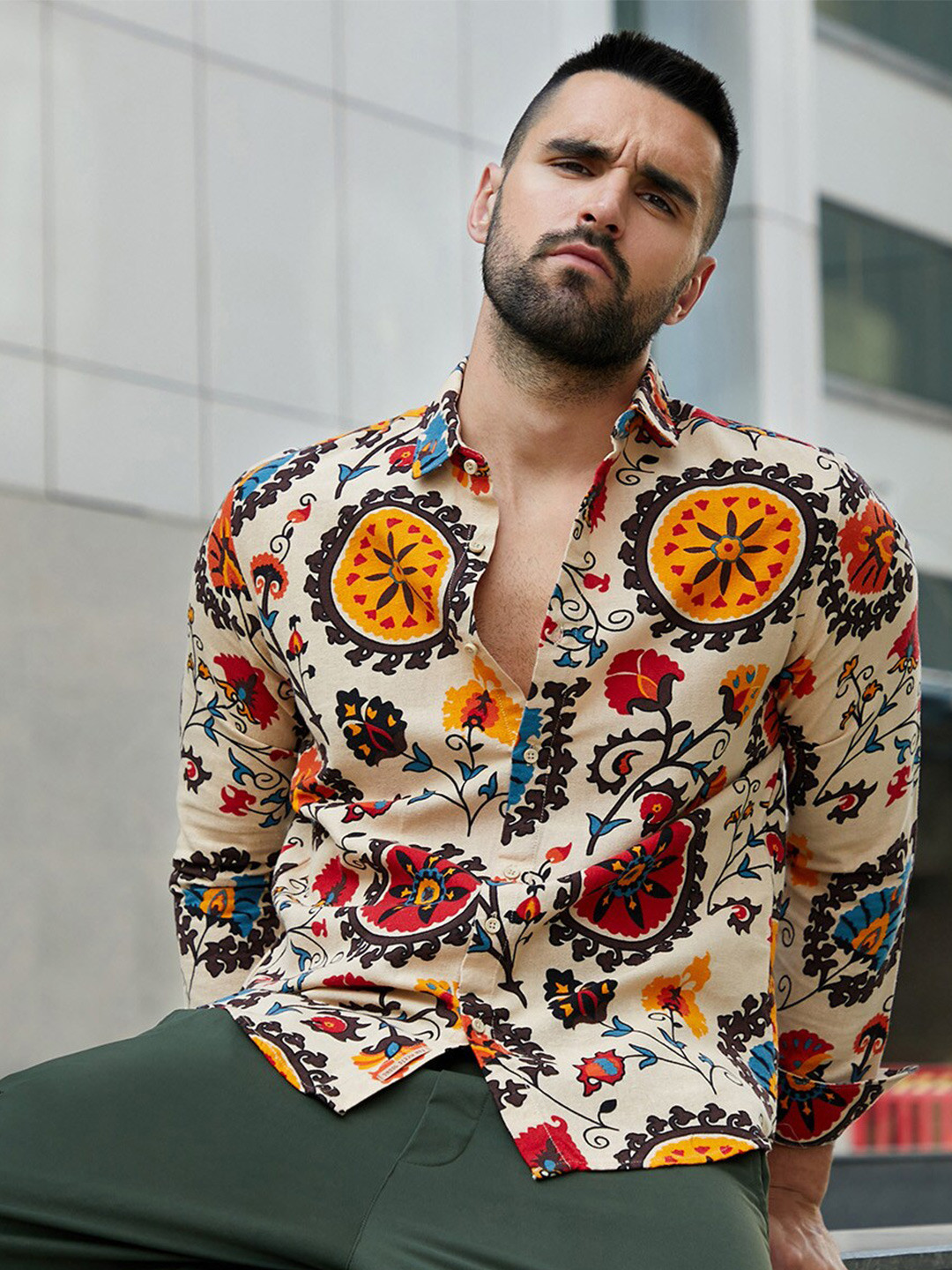 

Campus Sutra Men Classic Floral Opaque Printed Casual Shirt, Multi