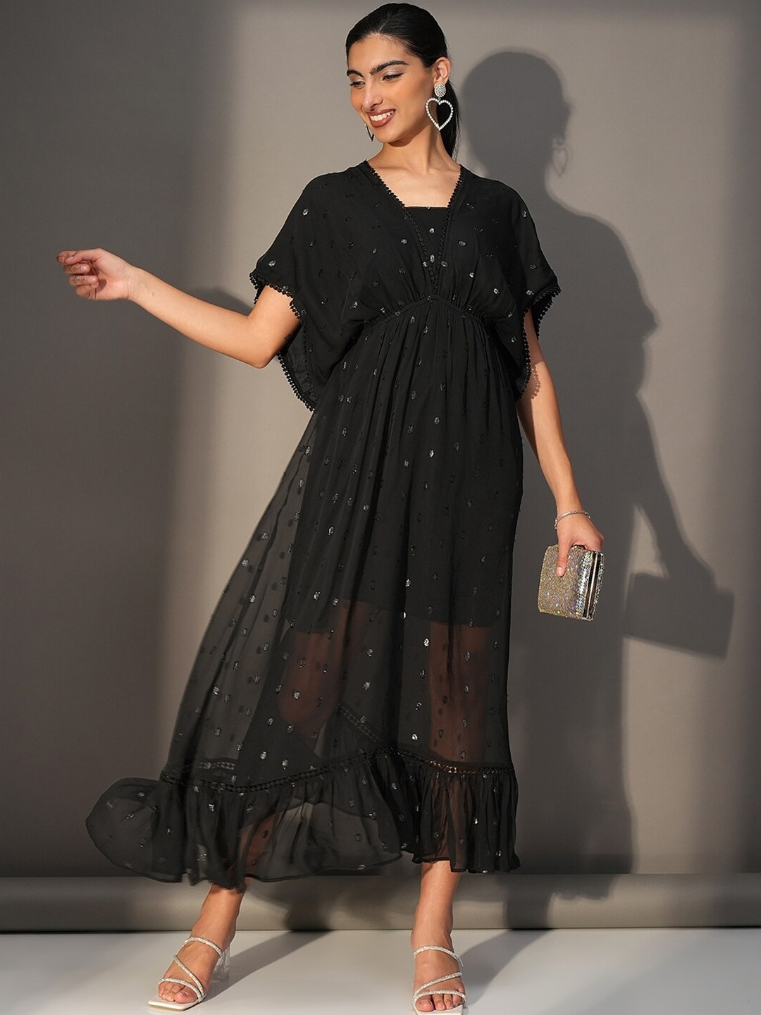 

Tokyo Talkies Print Maxi Dress, Black