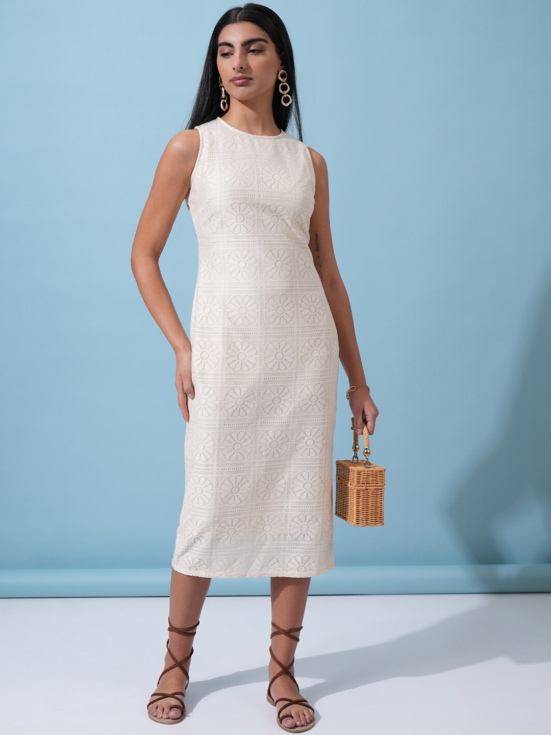 

Tokyo Talkies Sheath Midi Dress, Off white