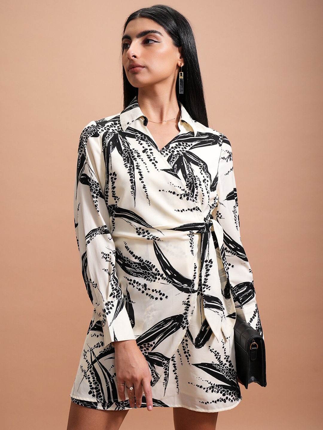 

Tokyo Talkies Print Shirt Dress, Off white