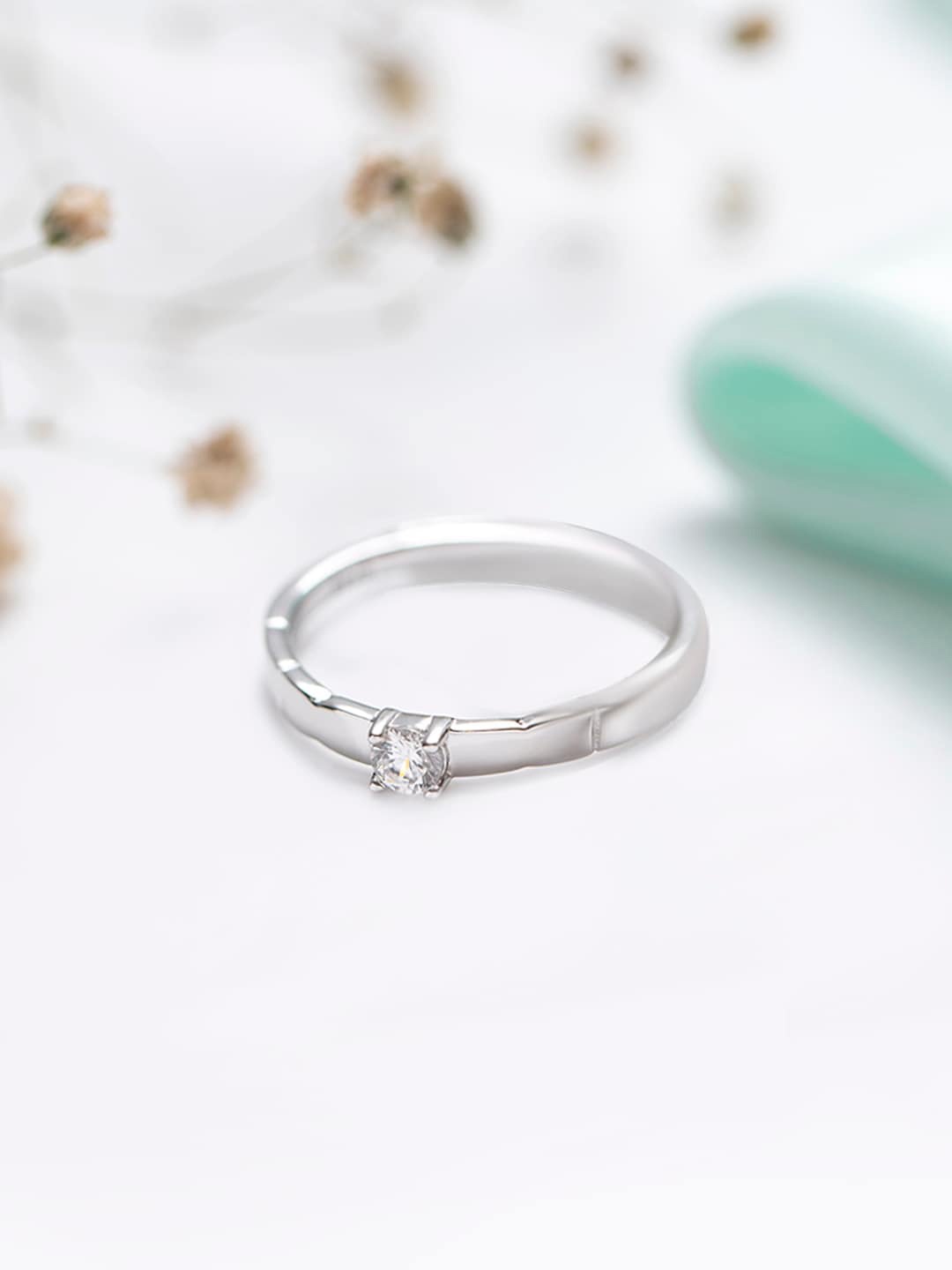 

Zavya 925 Sterling Silver CZ-Studded Ring