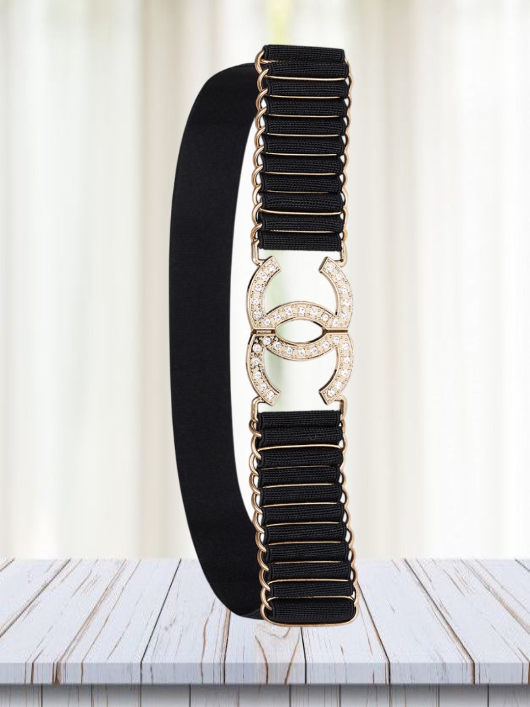 

ANVI Be Yourself Women Embellished Belt, Black