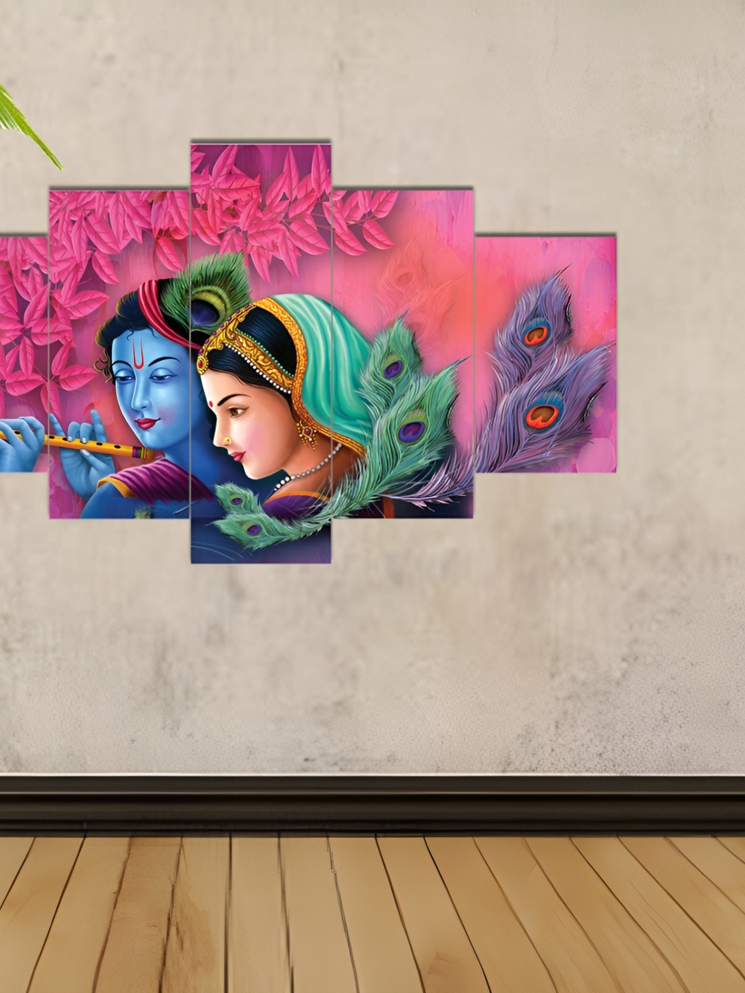 

masstone Pink & Blue 5 Pieces Religious Painting Wall Art