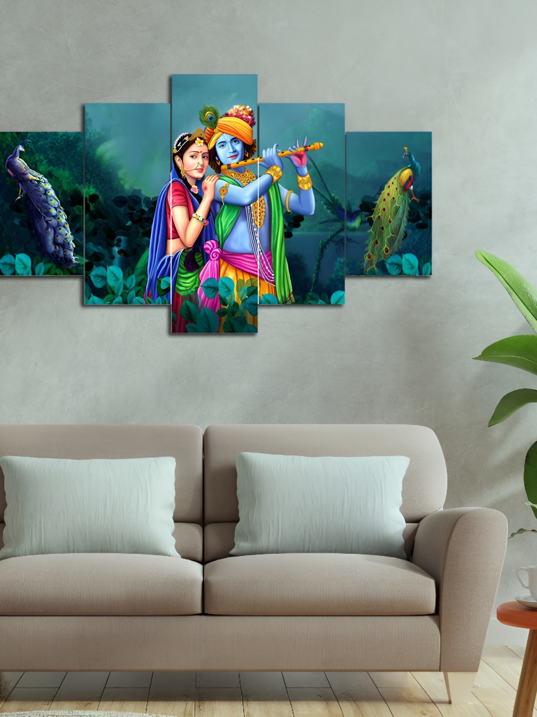 

masstone Blue & Green 5 Pieces Religious Painting Wall Art
