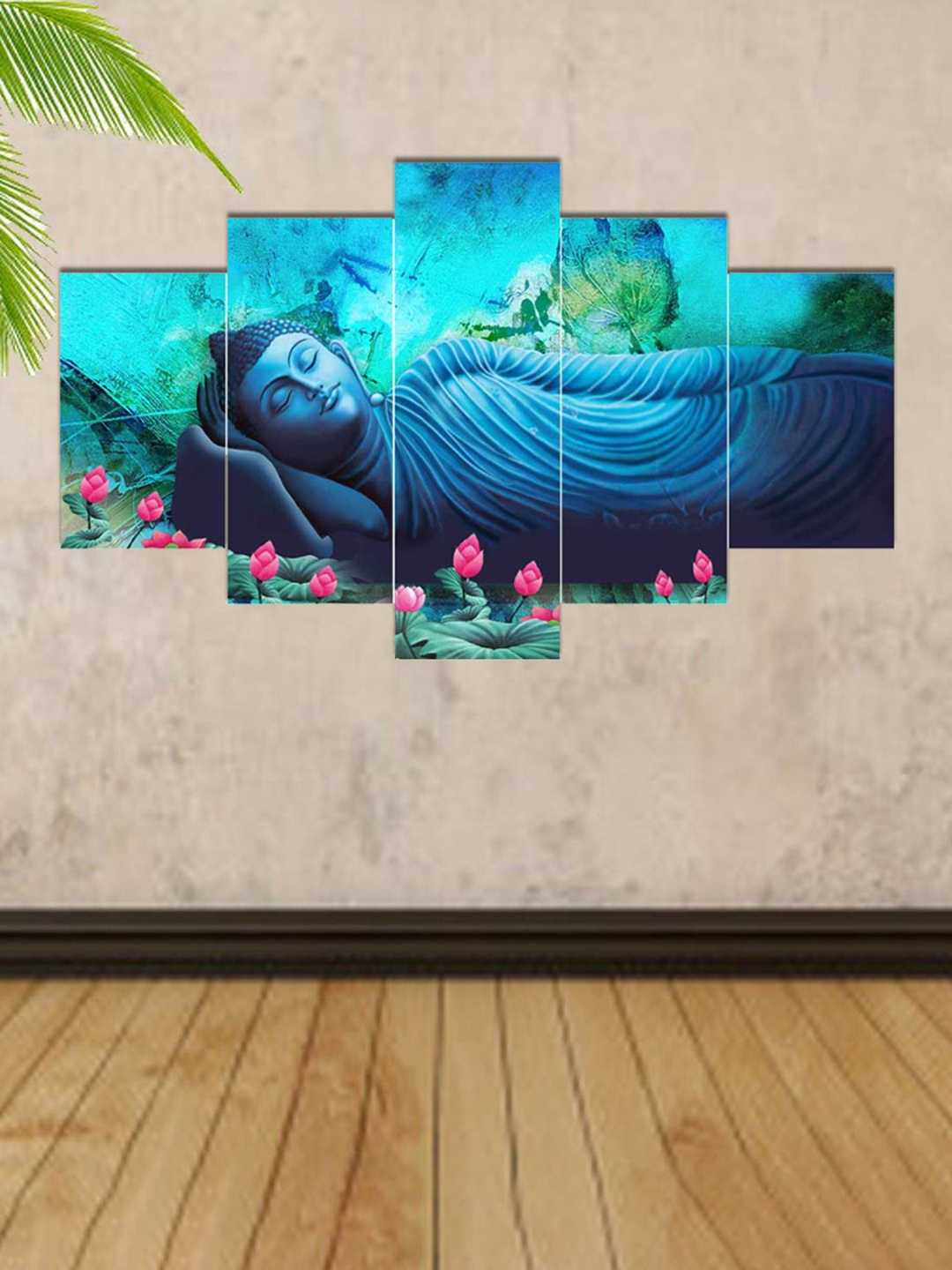 

masstone Blue & Pink 5 Pieces Religious Paintings Wall Art