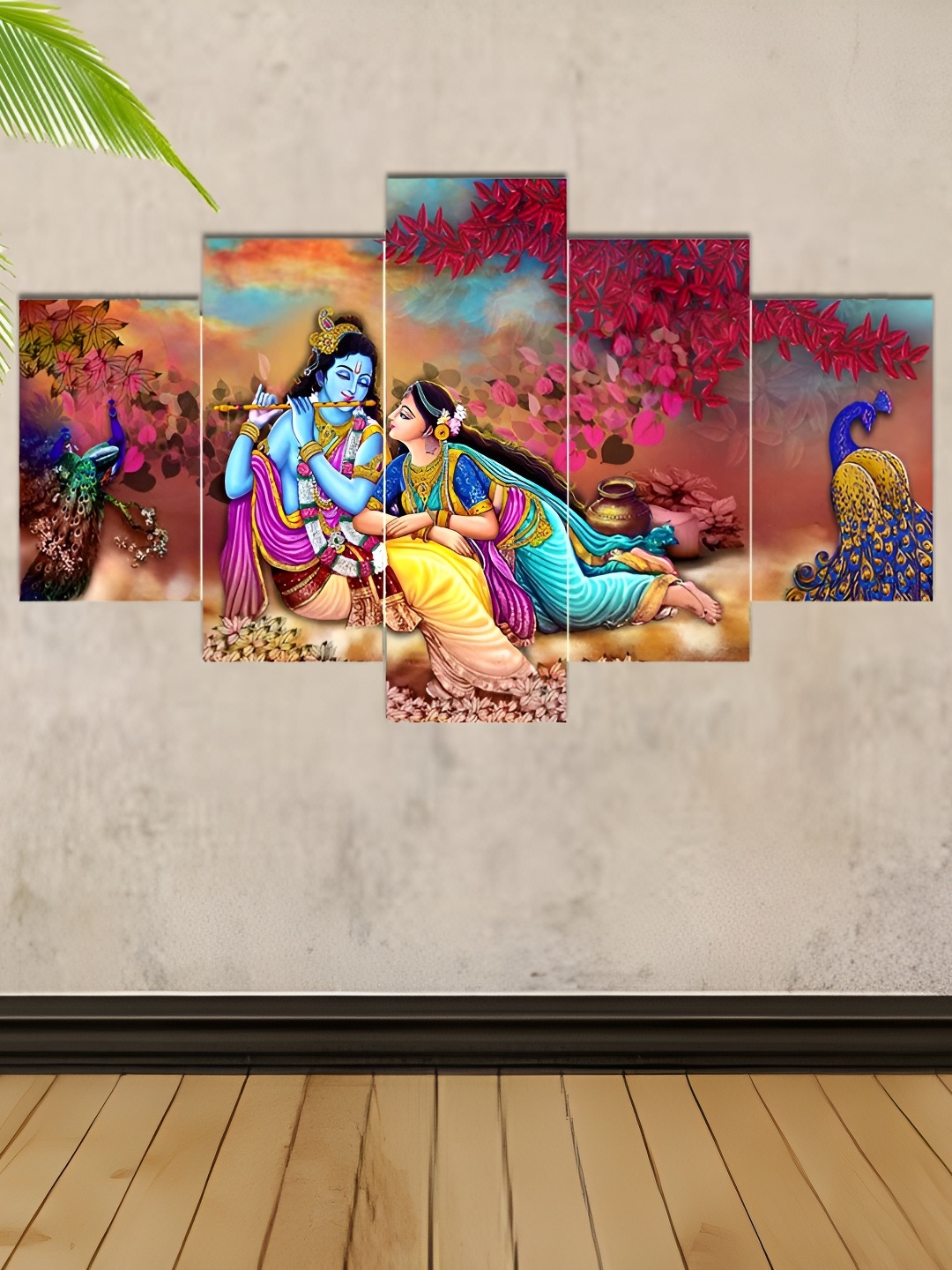 

masstone Blue & Pink 5 Pieces Religious Paintings Wall Art