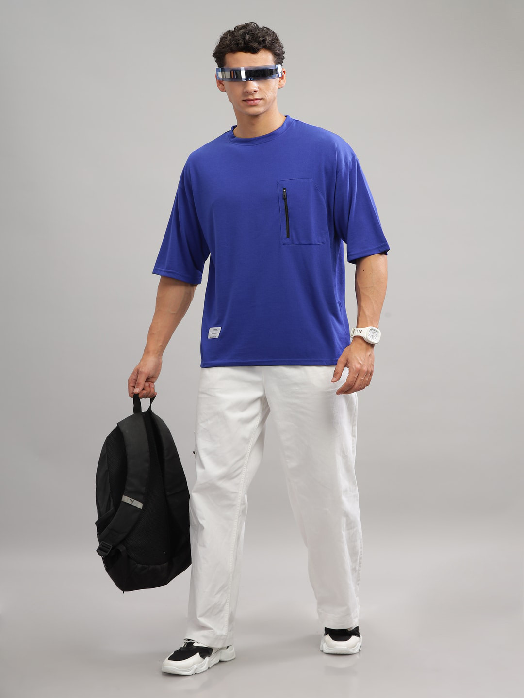 

GRITSTONES Men Pockets T-shirt, Blue