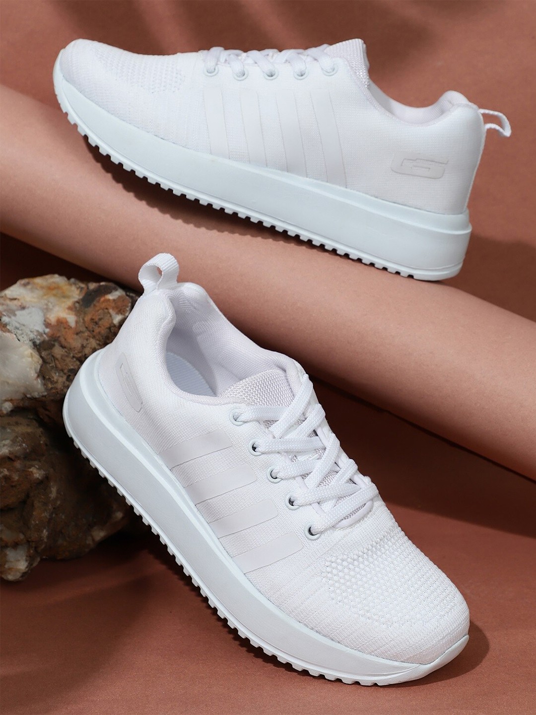

Goldstar Women Mesh Walking Non-Marking Shoes, White