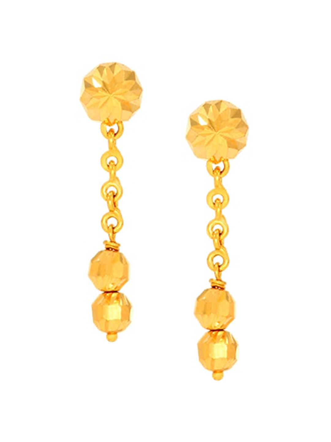 

BHIMA 22K Hallmark 916 Purity Yellow Gold Cutting Ball Drop