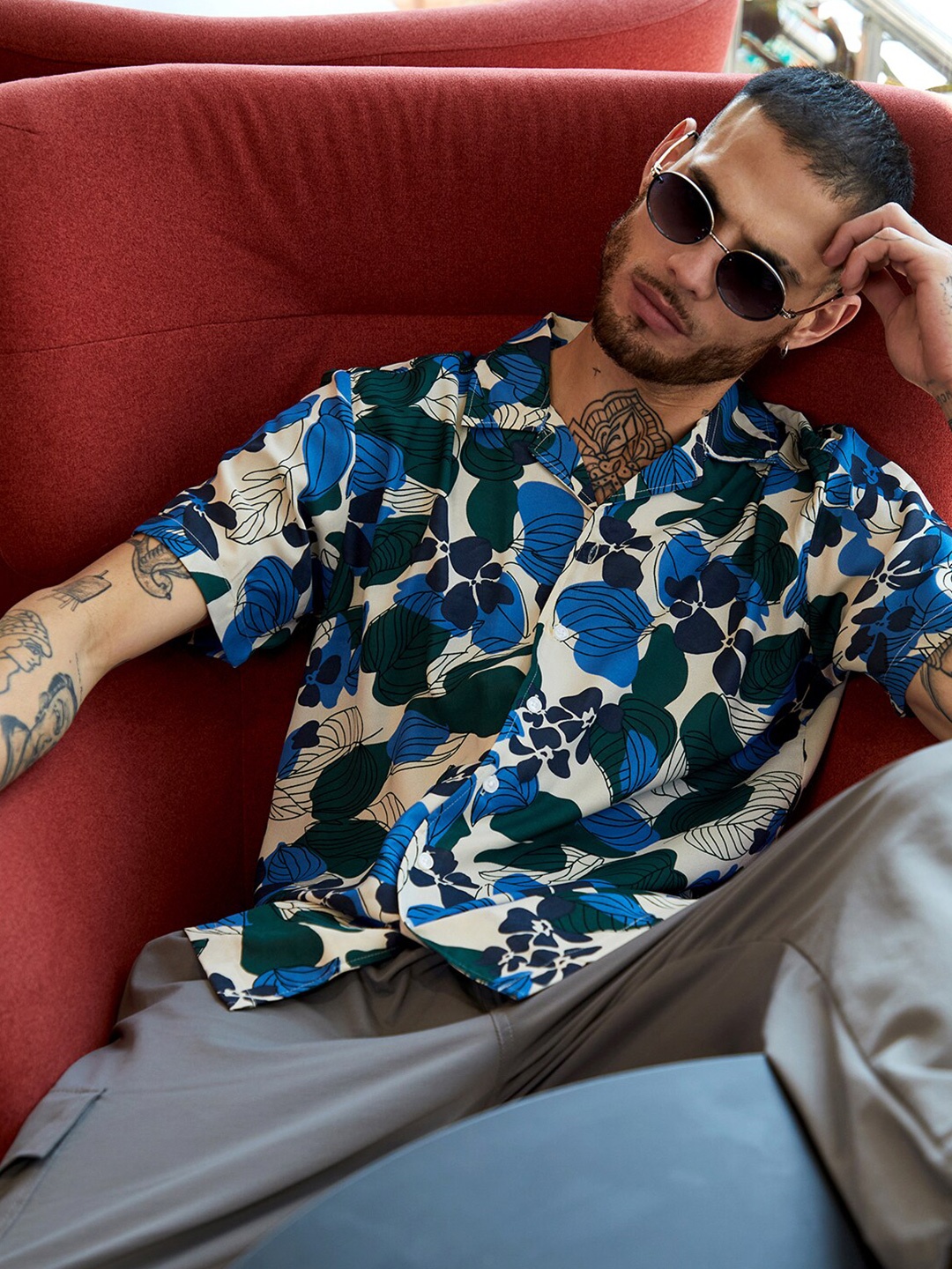 

Campus Sutra Floral Abstract Shirt, Multi