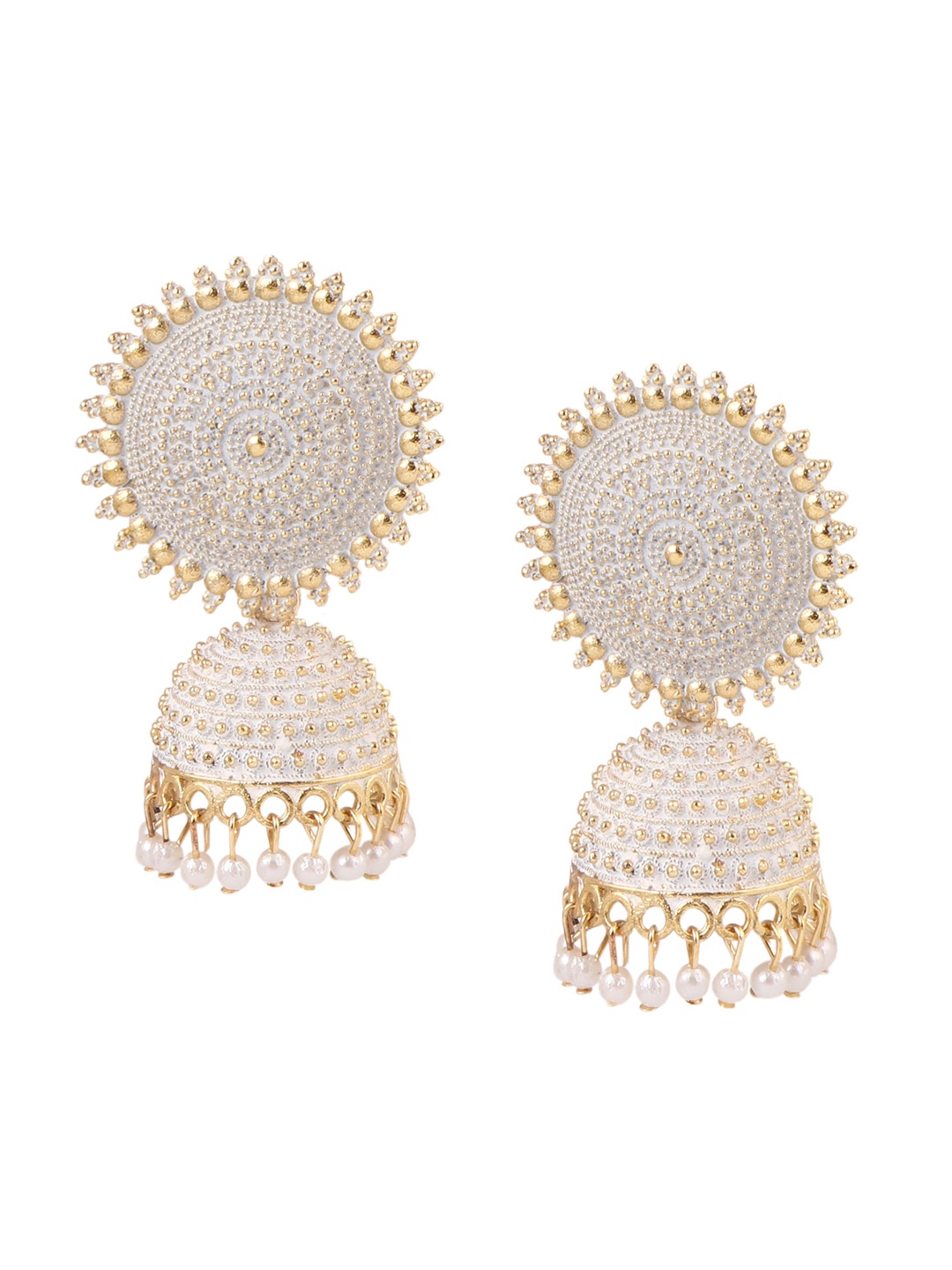 

Keviv Dome Shaped Drop Earrings, White