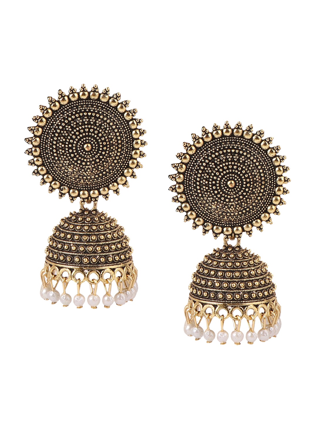 

Keviv Dome Shaped Jhumkas Earrings, Gold